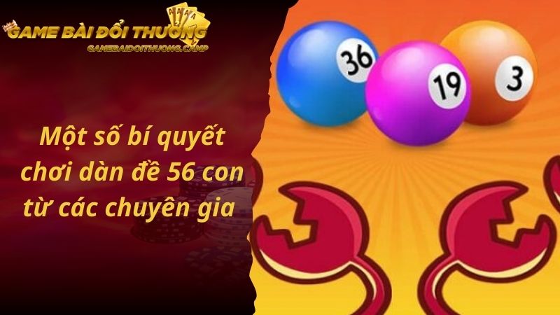 Một số bí quyết chơi dàn đề 56 con từ các chuyên gia